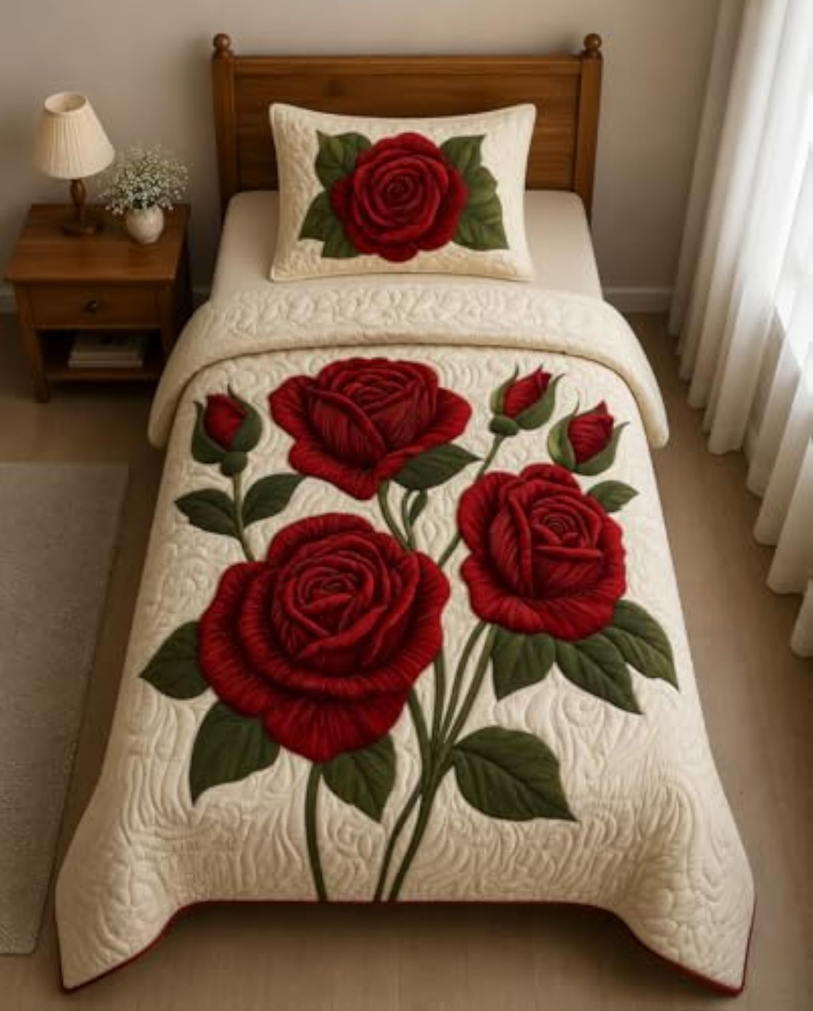 7D Digital Print Single Bedsheet with Pillow Cover